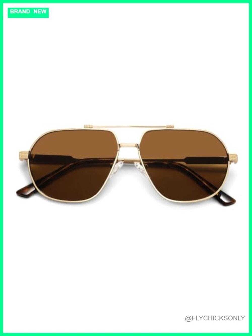 Vintage Aviator Sunglasses Metal Frame UV Protection